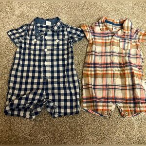 Plaid Baby Rompers, size 6 months